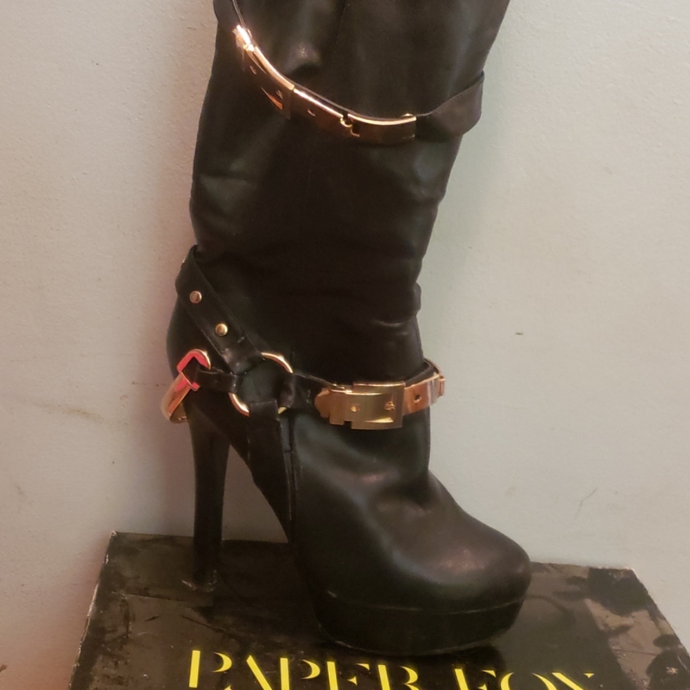 Black Knee High Boots